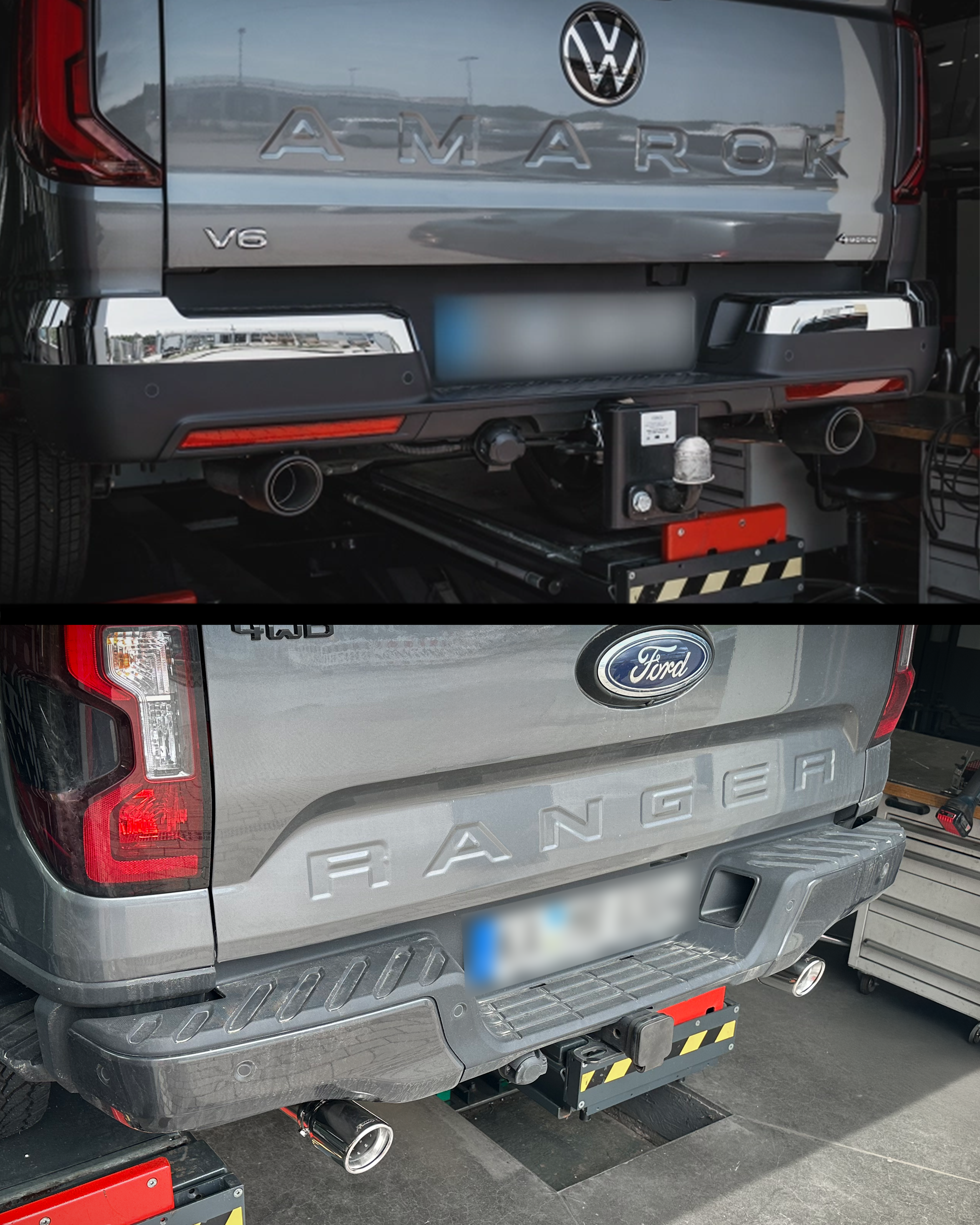 Bull-X Endrohrführung VW Amarok/  Ford Ranger 3,0 TDI /TDCI