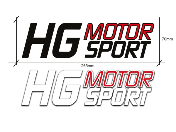 HG-Motorsport Aufkleber geplottet 265x70mm