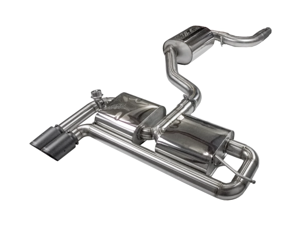 EGO-X catback exhaust system 3" left-sided VAG 2.0 T(F)SI FWD (Golf 5, A3 8P, Leon 1P) (with ECE*)
