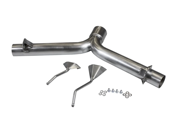 Bull-X Rear silencer replacement pipe 3" Y-Style 1K platform 2.0 T(F)SI FWD (e.g. Golf Mk5/6)