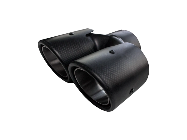 Bull-X tailpipe Y-Style: Type 21 Carbon straight 2x76mm (wo. ball head: 70mm)