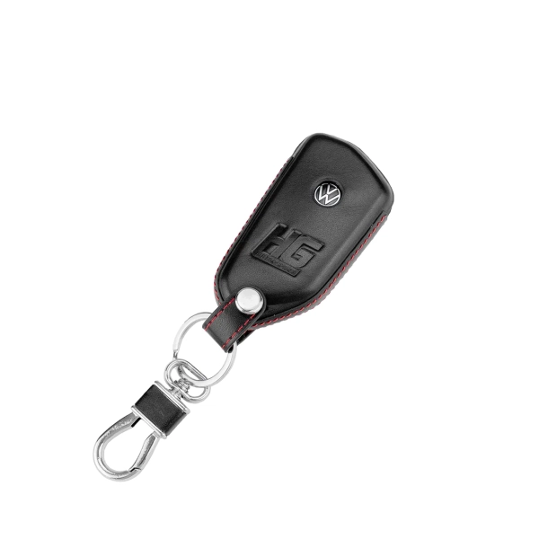 Leather car key cover 3-button MQBevo (e.g. Golf Mk8, Octavia NX, Leon KL)