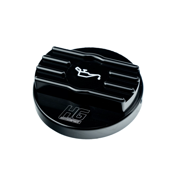 Oil cap cover black HG-Motorsport logo PQ35 platform (e.g. Golf Mk 5/6)