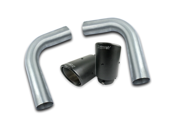 Stainless steel bow set for adapting Bull X tailpipes